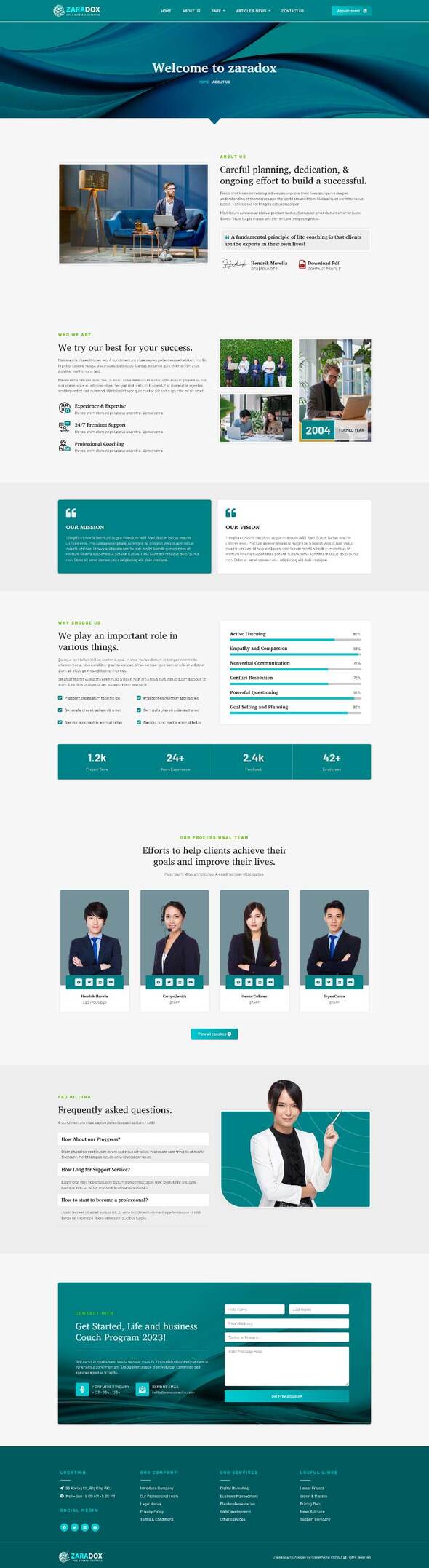 Zaradox - Life & Business Coach Elementor Template Kit
