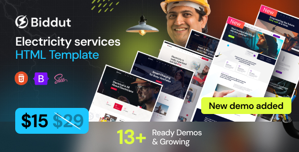Biddut – Electricity Services HTML Template