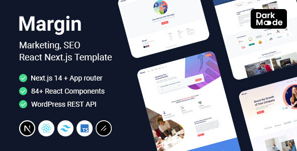 Margin | Marketing SEO Next.js React Template + Headless WordPress