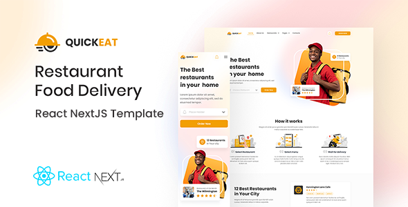 QuickEat - Restaurant Food Delivery NextJS Template
