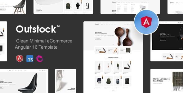 Outstock - Clean, Minimal eCommerce Angular 21 Template