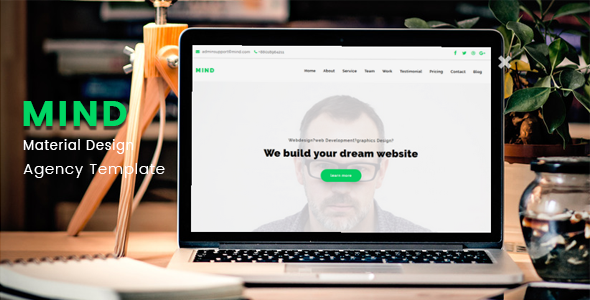 Mind - Material Design Agency Template