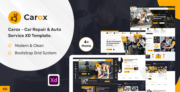 Carox - Car Repair & Auto Service XD Template.