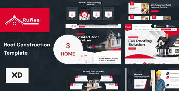 Rufiee  -  Roofing Services Xd Template