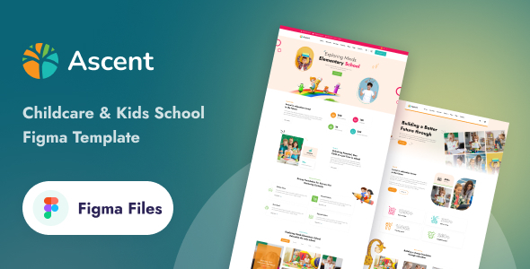 Ascent - Childcare & Kids School Figma Template