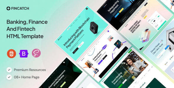 Fincatch - Banking, Finance And Fintech HTML Template