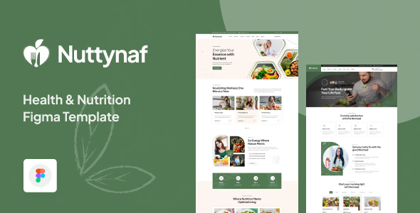 Nuttynaf - Health & Nutrition Figma Template