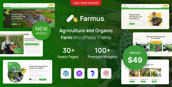 Farmus - Agriculture and Organic Farm WordPress Theme
