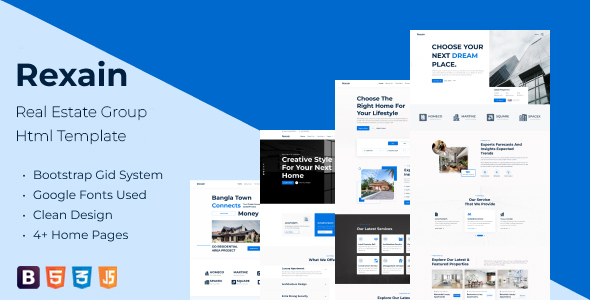 Rexain - Real Estate Group HTML Template listing image