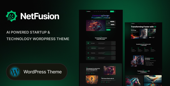 NetFusion - AI Powered Startup & Technology WordPress Theme listing image