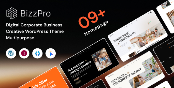 Product preview supplied for Bizzpro –  Digital Corporate Business Creative WordPress Theme Multipurpose