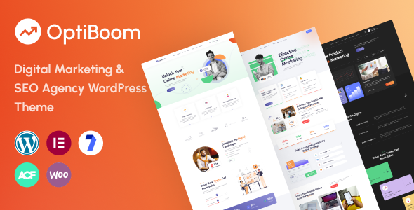 Product preview supplied for OptiBoom – Digital Marketing & SEO Agency WordPress Theme