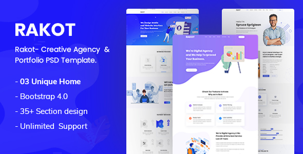 Rakot- Creative Agency PSD Template