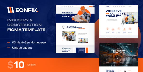 Eonfik - Construction & Factory Figma Template