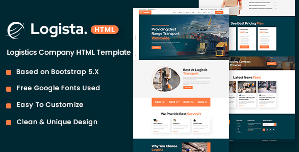 Logista - Logistics Company HTML Template product preview