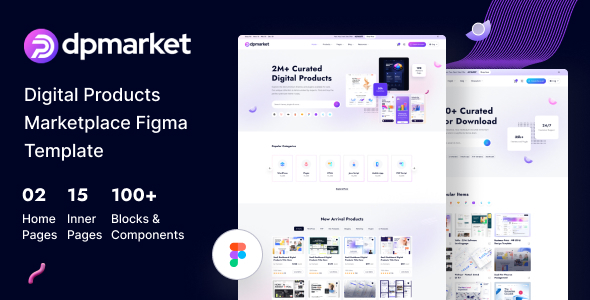 Dpmarket – Digital Products Marketplace Figma Template product preview