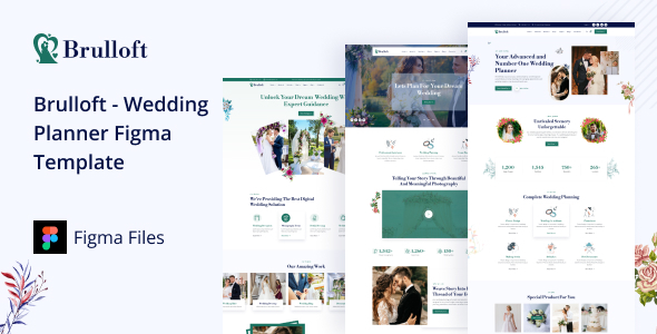 Product preview supplied for Brulloft – Wedding planner Figma Template
