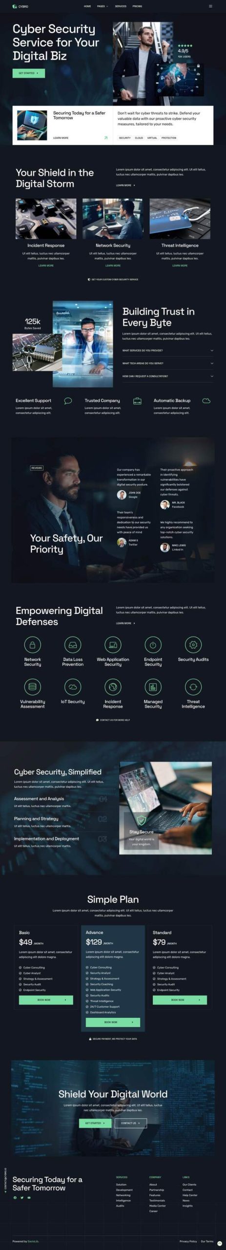 Preview image for Cybro - Cyber Security Services Elementor Template Kit