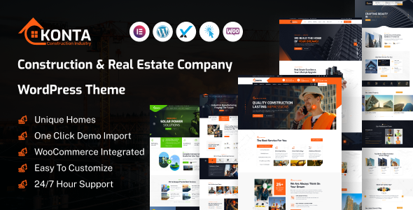 Preview image for Konta - Construction and Real Estate Company WordPress Theme