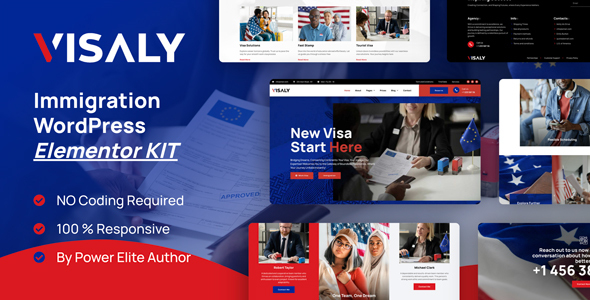 Visaly - Immigration & Visa Consulting Elementor Pro Template Kit