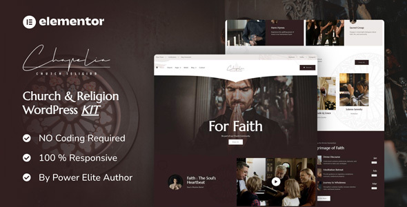 Chapelia - Church & Religion Elementor Pro Template Kit