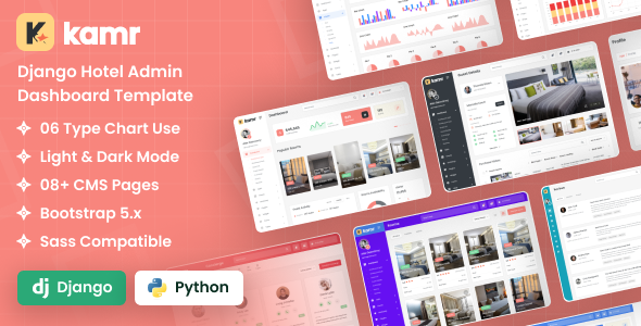 Kamr - Django Hotel Admin Dashboard Template