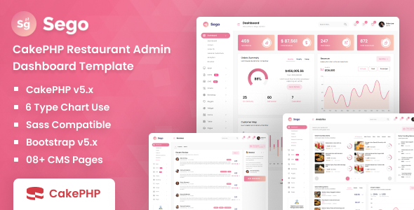 Sego - CakePHP Restaurant Admin Dashboard Template