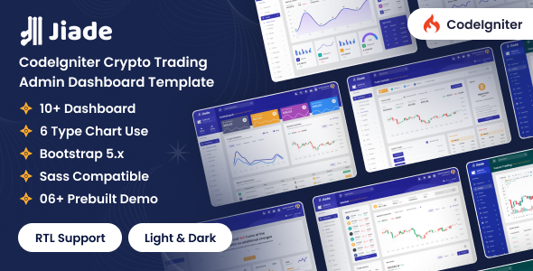 Jiade – CodeIgniter Crypto Trading Admin Dashboard Template