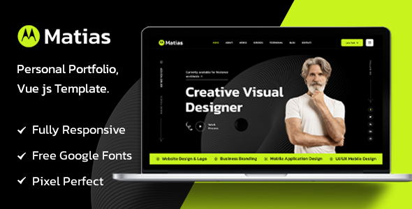 Matias - Personal Portfolio Vue Nuxt 3 Template