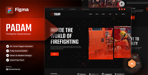 Padam - Firefighter Departement Figma Template