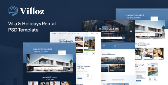 Edit Villoz - Villa & Holidays Rental PSD Template