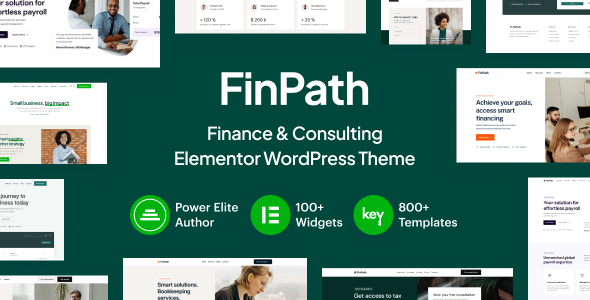 FinPath - Finance & Consulting Elementor WordPress Theme