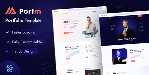 Portm - Personal Portfolio ReactJS Template