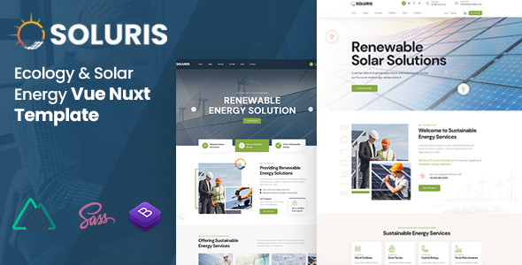 Soluris - Ecology & Solar Energy Vue Nuxt Template