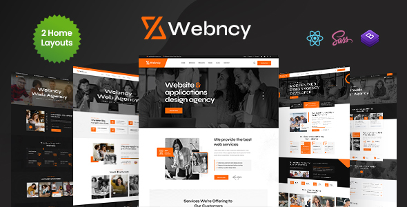 Webncy - Web Design Agency React NextJs Template