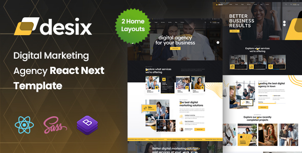 Desix - Digital Marketing Agency React NextJs Template
