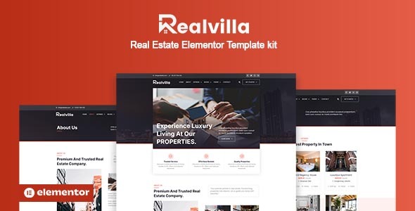 Realvilla - Real Estate Elementor Pro Template Kit