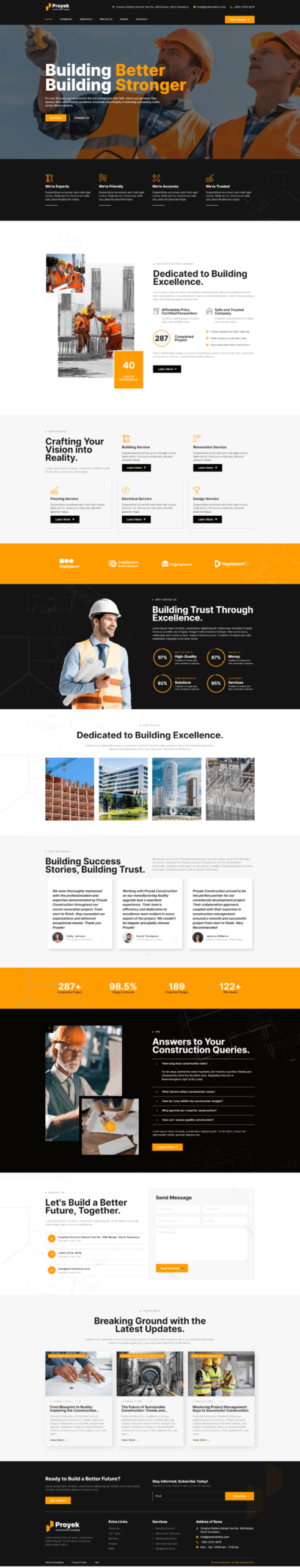 Proyek - Construction Elementor Template Kit