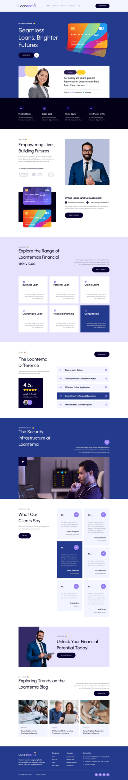 Loantema - Loan Service Elementor Template Kit
