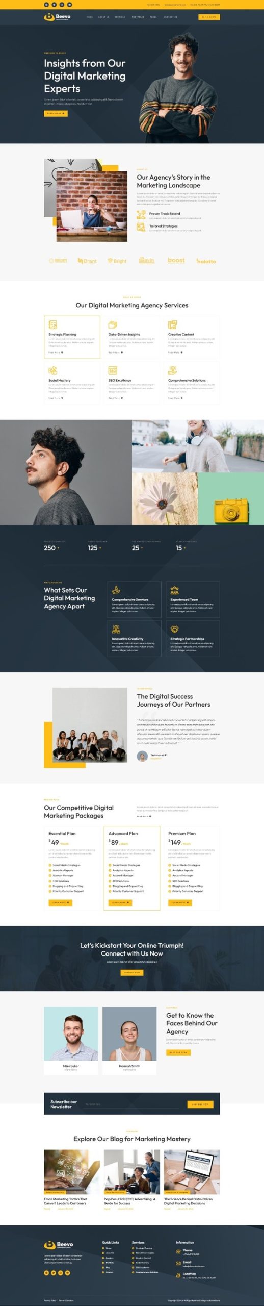 Beevo - Digital Marketing Agency Elementor Template Kit