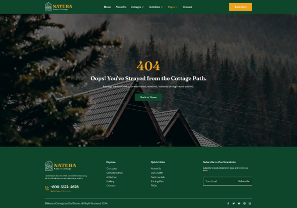 Natura - Nature Cottages Elementor Template Kit