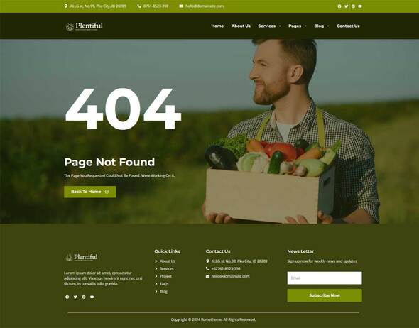 Plentiful - Agriculture Farming Elementor Template Kit