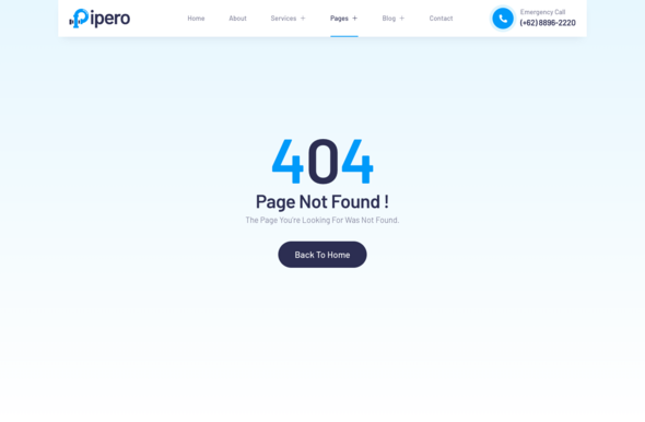 Pipero – Plumber & Handyman Services Elementor Template Kit