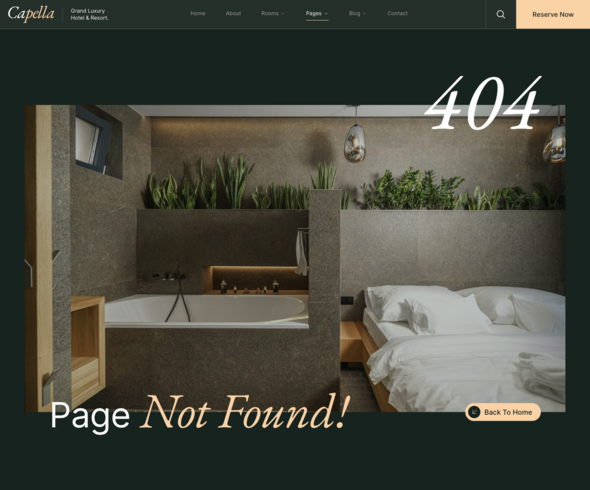 Capella – Luxury Hotel & Resort Elementor Template Kit