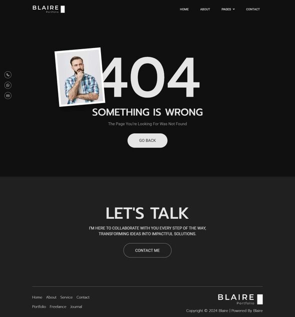 Blaire - Personal Portfolio Elementor Template Kit