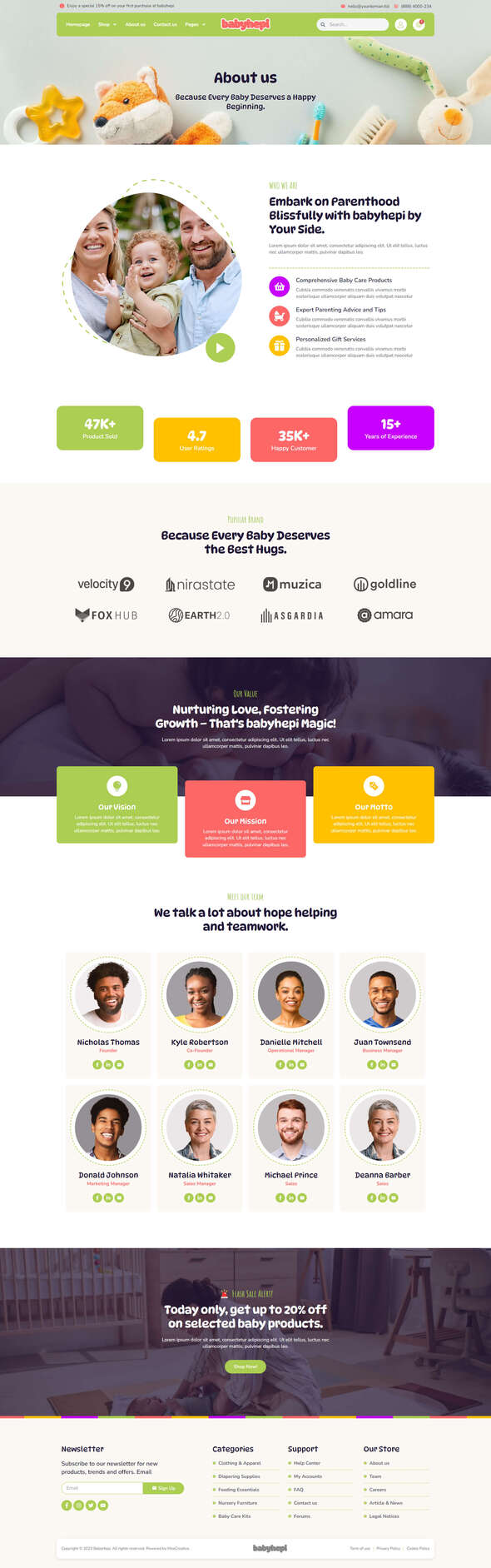 BabyHepi - Kids Store & Baby Shop Elementor Template Kit