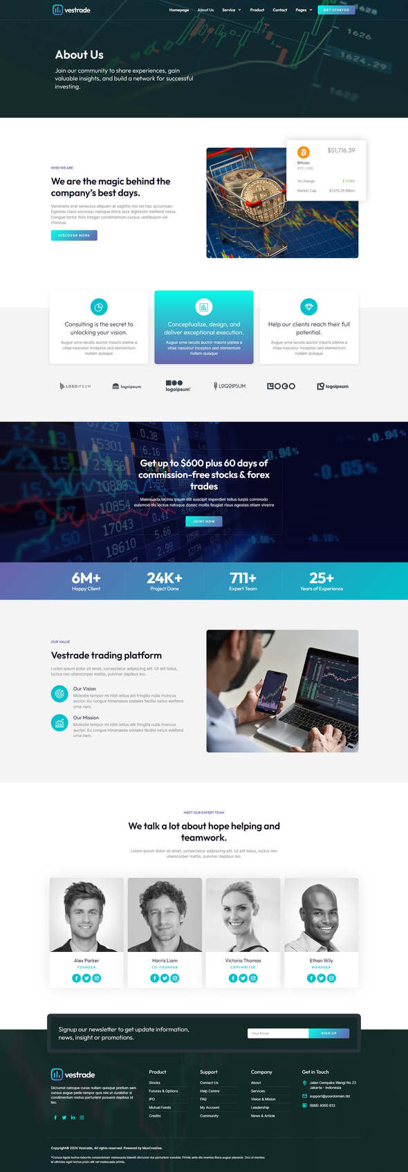Vestrade - Trading & Investment Elementor Template Kit