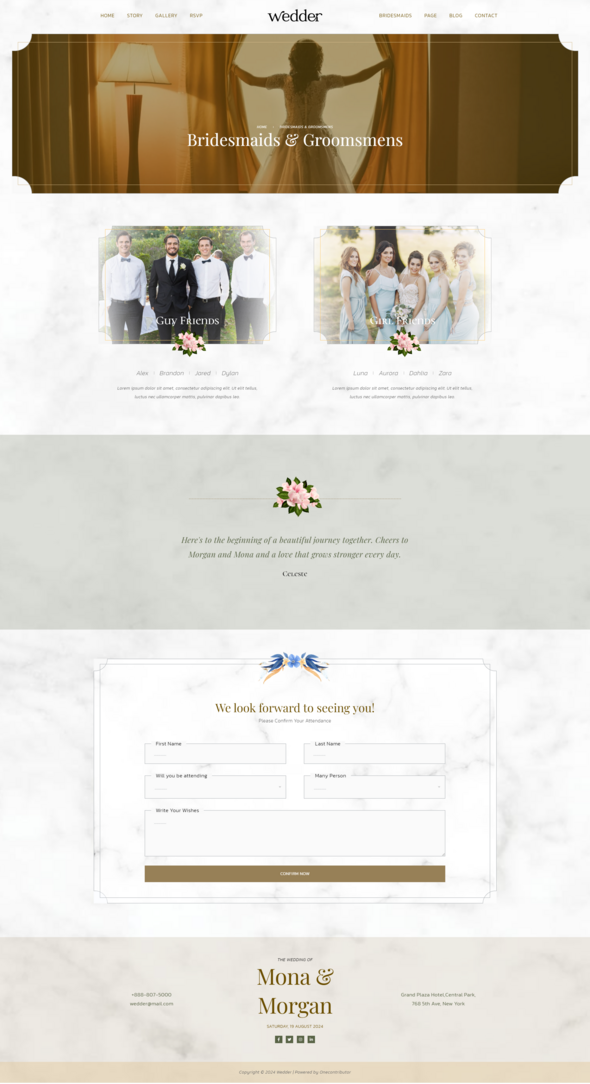 Product preview supplied for Wedder - Wedding Invitation Elementor Template Kit