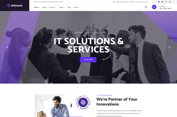 Infetech - Technology & IT Solutions Elementor Template Kit