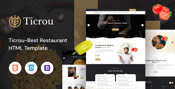 Ticrou - Restaurant React Next Js Template